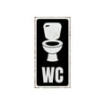 thumbnail image 1 of "Toilet Warning" Metal Sign, 1 of 1