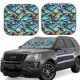 thumbnail image 1 of Balery Colorful Fishing Baits Parasol para parabrisas de coche de 2 piezas | Parasol plegable para parabrisas delantero de coche para la mayoría de sedanes-Medium, 1 of 6