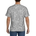 thumbnail image 3 of Vsdgher GlitterSilver Print Men's Dry Fit Mesh Athletic Shirts Moisture Wicking Tennis T-Shirt Tops, 3 of 9