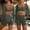 Gray women's 2 piece crop top shorts set a1, variant on Women's 2 Piece Crop Top Shorts Set V Neck Long Sleeve Casual Sport Outfits Solid Basic Workout Lounge Sets Matching Tracksuits Summer Gym Clothes, Gray M