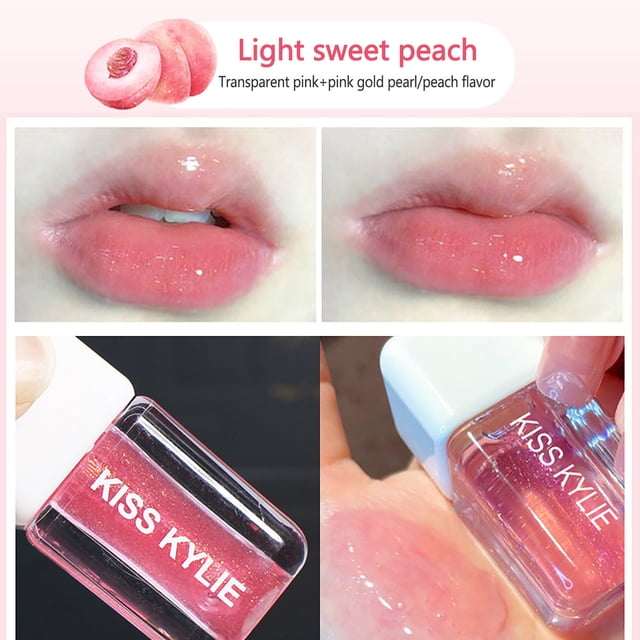 Xihbxyly Labial Hidratante Transparente con Acabado Perlado Brillante y Acabado En Gelatina de Miel, 3,5 Ml