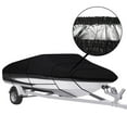 thumbnail image 3 of PET-U Heavy Duty Trailerable Boat Cover - 210D Oxford Fabric Mooring Cover Fits V-Hull Tri-Hull Fishing Ski Bass Runabout Boats 17-19ft, 3 of 5