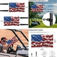 thumbnail image 5 of Jeiento Golf Cart Seat Cover 4 Pack with Steering Wheel Cover and Golf Cart Flags US Flag Golf Cart Seat Towel Blanket 13-14 Inch Steering Wheel Cover 2PCS Mini Flags Club Car Decoration, 5 of 5