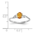 thumbnail image 5 of Solid 10k White Gold Genuine Citrine Yellow November Gemstone Birthstone Engagement Ring Size 5, 5 of 6
