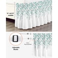thumbnail image 3 of Weeping Flowers Wrap Around Bed Skirts for King Bed 16" Drop,Bed Skirt with Adjustable Elastic Belt Dust Ruffle Bed Valance for Bedroom Teal Grey Summer Spring Floral Botanical Art Bed Frame Cover, 3 of 7