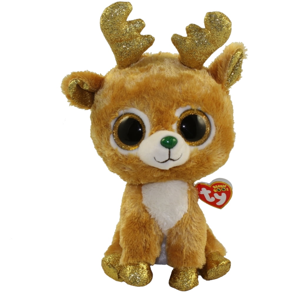TY Beanie Boos GLITZY the Reindeer (Medium Size 9 in)