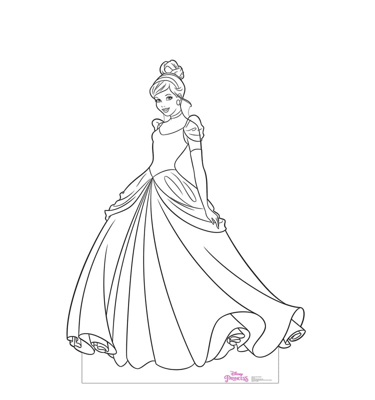 Color Me Cinderella Standee Cardboard Cutout Stand Up, 5ft - Walmart ...