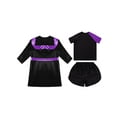 thumbnail image 4 of iiniim Enfants Garçons Uniforme de Boxe Long Cape à Capuche en Satin Peignoir de Boxe avec Ensemble de Survêtement d'Entraînement Violet 8, 4 of 5