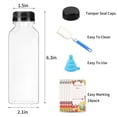 thumbnail image 3 of Botellas de jugo SUPERLELE de plástico de 12 onzas con tapas, 20 unidades, transparentes, 3 of 7