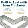 thumbnail image 3 of Sunnydaze Galvanized Steel L-Shaped Raised Garden Bed - Silver, 3 of 8