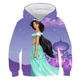 thumbnail image 1 of Niños princesa Jasmine sudaderas con capucha de dibujos animados ropa niña gráfico 3D Sudadera con capucha niños otoño primavera princesa Jasmine Pullover9T Gao Jinjia LED, 1 of 2