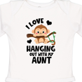 thumbnail image 4 of Inktastic Monkey I Love Hanging out with My Aunt Boys or Girls Long Sleeve Baby Bodysuit, 4 of 5