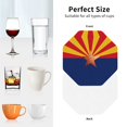 thumbnail image 6 of Arizona Flag Leather Drink Coasters for Drinks (6 Pack) for Tabletop Protection Octagon, 6 of 6