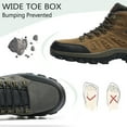 thumbnail image 2 of Mens Hiking Boots Outdoor Hiking Trekking Work Climbing Shoes Slip Resistant Lightweight Camping Work Shoes Brown 9 US, 2 of 7