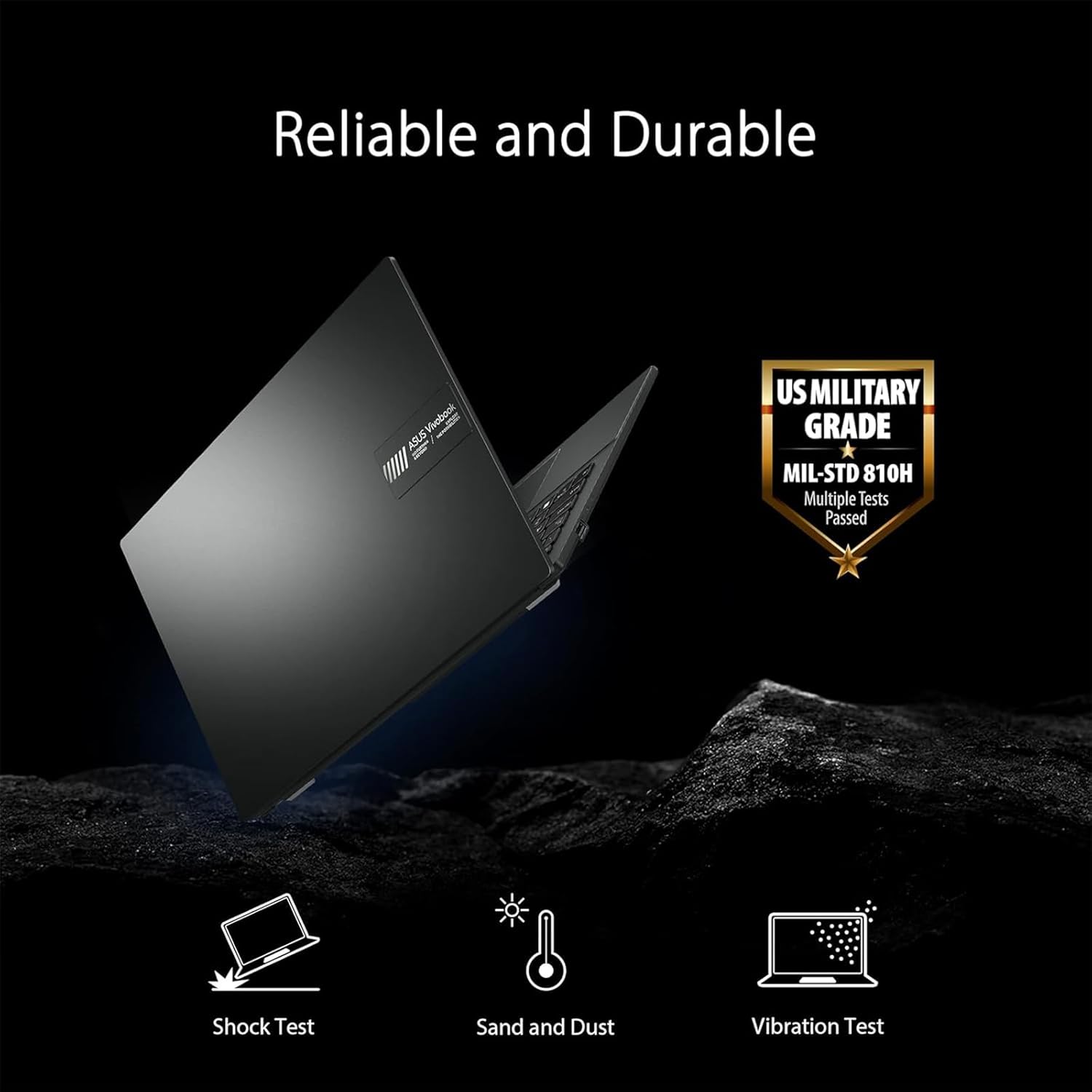 ASUS Vivobook Go 15.6” FHD Slim Laptop, AMD Ryzen 3 7320U Business Laptop,8GB RAM,512GB SSD,Fast Charging,Webcam, Windows 11 Pro,Mixed Black