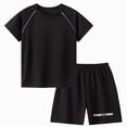 thumbnail image 4 of NIEWTR Toddler Outfits for Boys 2T 3T 4T 5T Boys Active Shorts Set - Comfortable 2 Piece T-shirt & Mesh Shorts Summer Outfit for Kids(A-Black,10-11 Years), 4 of 4