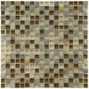 Somertile 11.75x11.75-inch Reflections Mini Brixton Stone and Glass Mosaic Wall Tile (10 tiles/9.79 sqft.)