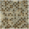 Somertile 11.75x11.75-inch Reflections Mini Brixton Stone and Glass Mosaic Wall Tile (10 tiles/9.79 sqft.)