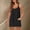 Black, variant on GILIGEGE Womens Summer Sleeveless Mini Dress V Neck Spaghetti Strap Sundress Athletic Short Dress with Pockets 2025 Spring/Summer New Loose and Slimming Pure Ribbon Pocket Strap Jumpsuit for Women