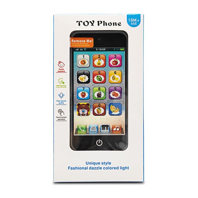 Music Toy Kids Mobile Phone Children Gift Durable With Light Musical English Machine Touch Screen Educational Toys