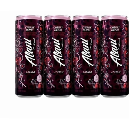 ALANI NU CHERRY BOMB, ENERGY DRINK, SUGAR FREE, LOW CALORIE, 12 fl oz. CANS, 4 pack