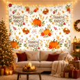 thumbnail image 3 of Thankful Harvest Among Pumpkins and Pie, Cozy Watercolor for Home Decor Fans, Botanical Wall Art, Thanksgiving Hostess Gift, Tapestry Wall Hanging for Dining Room and Kitchen, 3 of 7