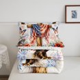 thumbnail image 5 of Manfei Watercolor Floral Butterfly Twin Comforter Sets,Usa Flag Bedding Set,Red White Blue,Polkadot Reversible,2 Pieces,1 Comforter and 1 Pillowcase, 5 of 7