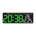 thumbnail image 1 of Reloj despertador digital multiusos rectangular para decoración del hogar, reloj digital LED, reloj de escritorio eléctrico para estante, mesa de baño Concha blanca, 1 of 8