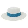 thumbnail image 1 of Minnieouse Sombrero de paja de verano, protección solar de ala ancha, informal, transpirable, senderismo, Picnic, pesca, viaje, gorra protectora solar de Sombreros Blanco azul NO9 Minnieouse  AP012495-09, 1 of 6