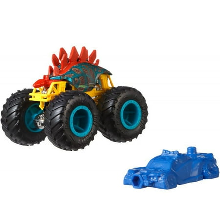 Hot Wheels Monster Trucks MOTOSAURUS Creature - Connect and Crash Car Included 38/50 1:64 - Stegosaurus with Giant