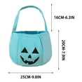 thumbnail image 2 of Halloween Pumpkin Treat Bags, Soft Candy Bucket with Handle for Trick or Treating, Cute Pumpkin Face Candy Holder for Kids Party Supplies Fall Festival Decorations Holiday Gift Bags, 2 of 6