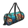 thumbnail image 3 of Easygdp Sea Turtle in Coral Travel Bag, Camping, Weekend, Carry On Overnight Duffel Bag with Shoulder Strap, 3 of 8