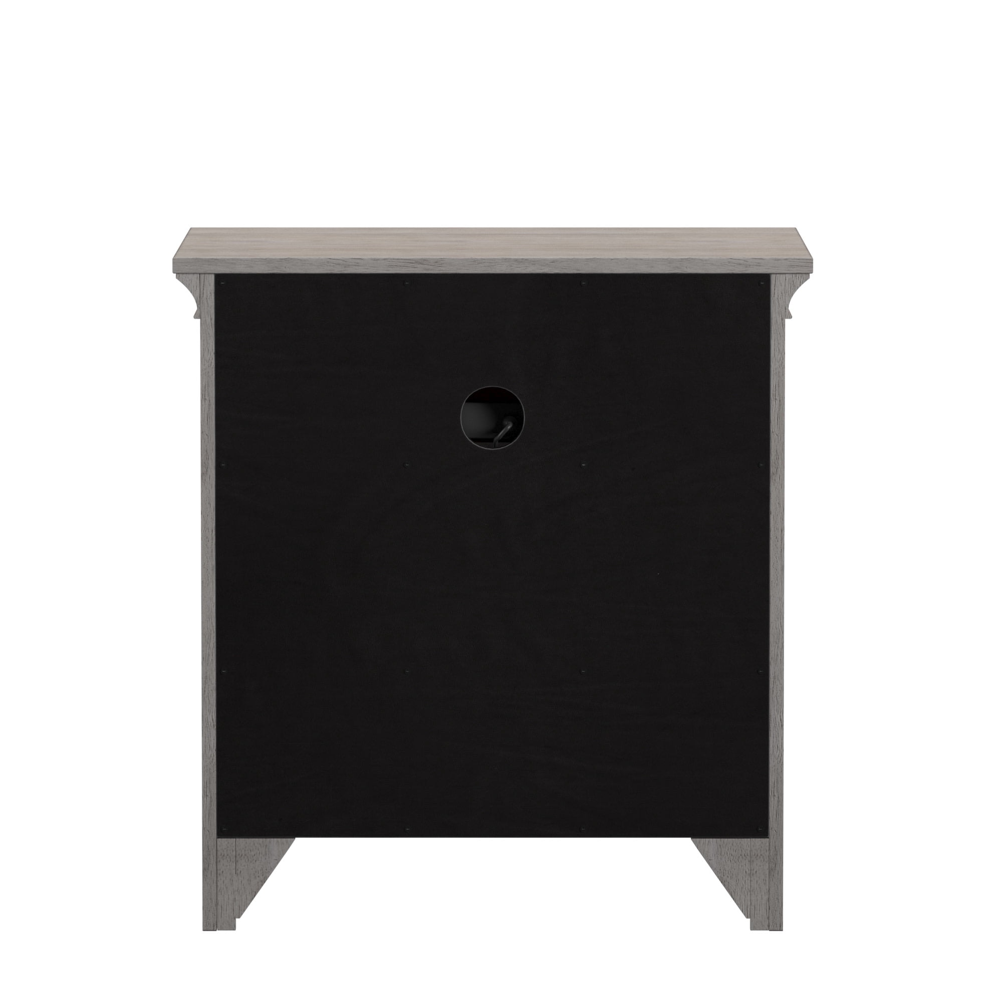 Weston Home Crestler Classic Nightstand with 3-Drawers & Charging Station, Antique White