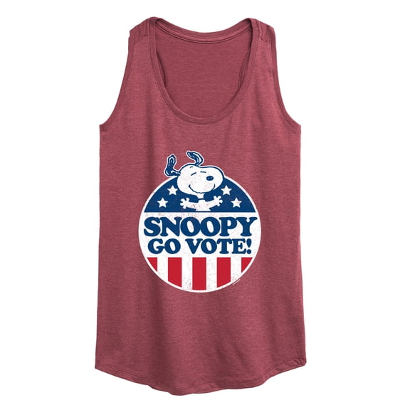 Peanuts - Snoopy Go Vote - Women's Racerback Tank Top