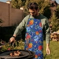 thumbnail image 4 of Pioneer Flower Floral Print Pattern Apron-Garden Aprons for Women with Pockets-Cotton Linen Waterproof Kitchen Cooking Gardening Aprons Adjustable for Kitchen,Cooking,BBQ and Salon 33x27 Inch, 4 of 7