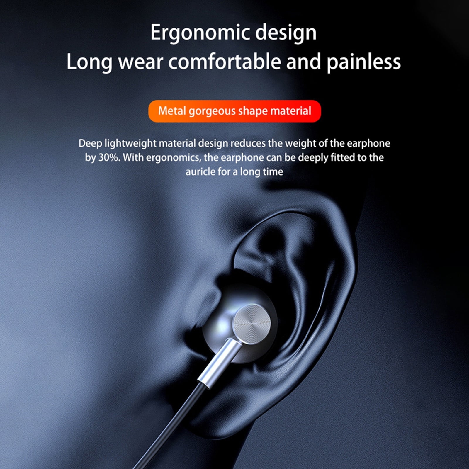 Wireless Earbuds, Bluetooth Ear Buds with Big Bass Stereo Sound, 48 Hours Playtime, Lightweight in-Ear Fit Earphones, IPX7, Hands-Free Calls with AI for iPhone, Android, Pad, Sports, Workout - Black