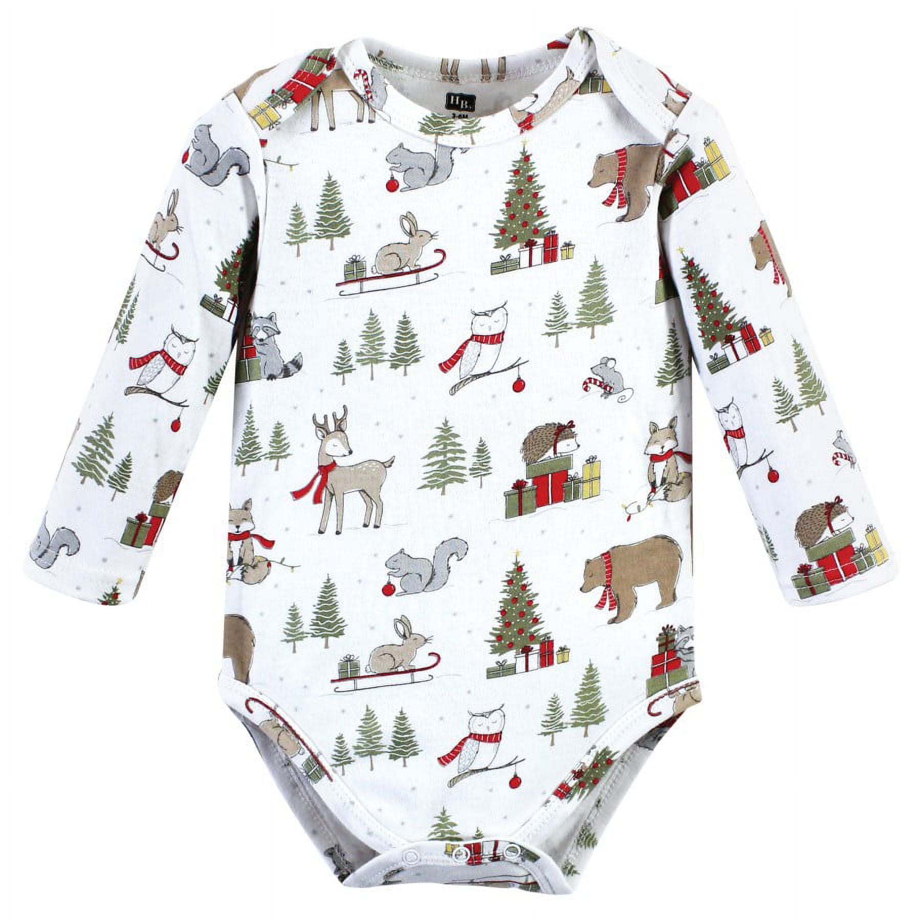 Hudson Baby Cotton Long-Sleeve Bodysuits, 3- Pack, Newborn- 24 Months