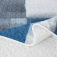 thumbnail image 5 of Homewish Ombre Checkered Twin Quilt Set,Vintage Abstract Art Twin Coverlet Set,Navy Gray,2-Piece, 5 of 7