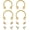 Gold-8+10mm, variant on 16G 18G G23 Pure Titanium Horseshoe Septum Rings for Women Men Septum Nose Ring Hoop Internally Threaded Lip Cartilage Helix Tragus Earring Eyebrow Daith with Replacement Ball