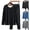 Black, variant on Thermal Underwear Sets for Men's Long Sleeve Base Layer Tops and Bottoms Pants 2 Piece