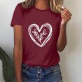 thumbnail image 5 of Tbopshirt Valentine's Day T-Shirts for Women Short Sleeve Graphic Tees,Summer Plus Size Tops,Valentines Day Fashion Crewneck Printing Love Heart T-Shirt Casual Loose Womens Tops S-XXXL, 5 of 6