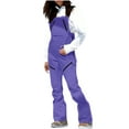 thumbnail image 3 of Tqyyweavej Ski Bib Pants for Women Waterproof Adjustable Strap Sleeveless Snow Pants Solid Color Windproof Cargo Pants Women with Zip Pockets, 3 of 10