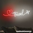 thumbnail image 3 of Handmadetneonsign Travel Neon Sign, Traveling Led Light, Airplane Wall Art Decor, Home Wall Decor 69152, 3 of 5