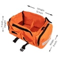 thumbnail image 2 of Primacare KB-RO24WM Empty First Responder Bag, Professional Compartment Kit Carrier for Trauma and Emergency Medical Supplies, Orange, 15 x 9 x 8 inches, 2 of 4