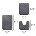 thumbnail image 2 of Mainstays Memory Foam Bath Mat Set Grey, 2 of 5