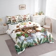 thumbnail image 3 of Homewish Teens Farmhouse Animal Highland Cow Twin Bedding Sets 7-Piece,Merry Christmas Bedding Comforter Set Microfiber,Xmas Festival Breathable Sheet Sets,Breathable Home Decor,Reversible, 3 of 8
