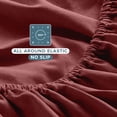 thumbnail image 6 of Bare Home Premium 1800 Collection 4-Piece Bed Sheet Set, California King, Heathered Rose, 6 of 8