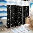 thumbnail image 5 of No Hook Shower Curtain, Sparrow Shower Curtains for Bathroom with See Through Top Window, Spring Birds on The Branches Vintage Country Black Waterproof & Washable Bath Curtain 66"x72", 5 of 9