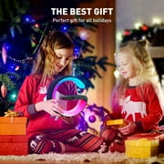 GPED Bluetooth Atmosphere Lamp Alarm Clock, 15W Fast Wireless Charger, Dimmable Night Light