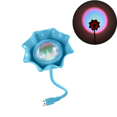 Relocy Crazy Clearance Sunset Lights, Portable Rainbow Sunset Live Background Atmosphere Projector Lamp Blue , Plastic, 1x Sunset Light